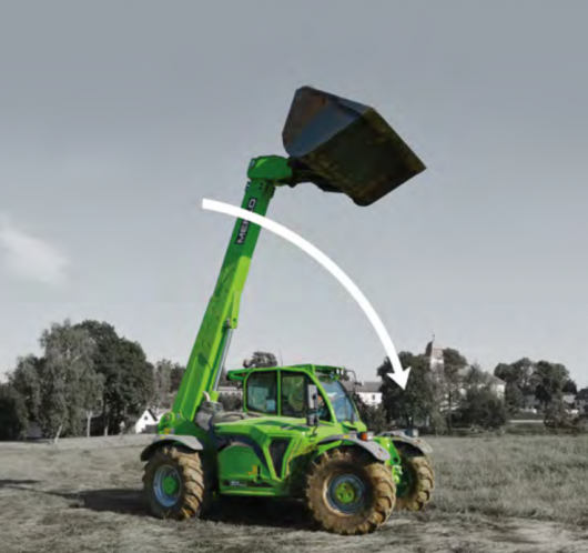 Gravitační spouštění výložníku